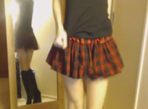 Plaid Skirt Masturbating…