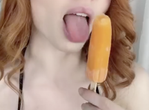 Amouranth Awkward Popsicle Sucking!