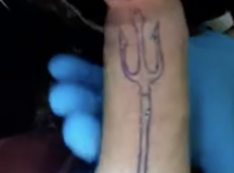 Tattoo Artist Tattoos A Dick But Has to Keep it Hard