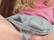Panties to the Side for the Dildo Fuck!