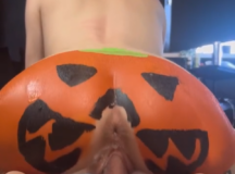 Pumpkin Ass Dildo Ride!